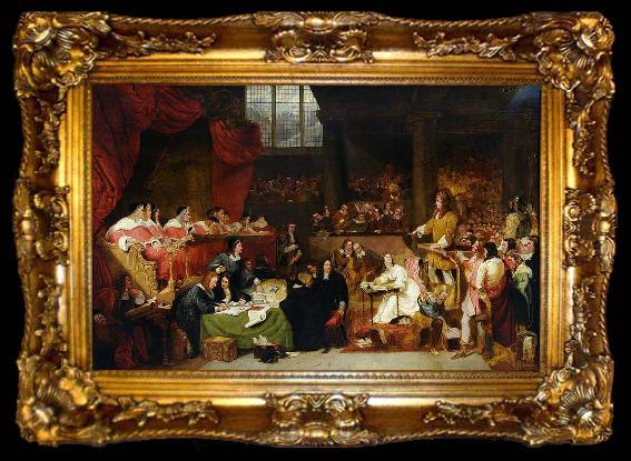 framed  George Hayter Trial of William Lord Russell in 1683,, ta009-2